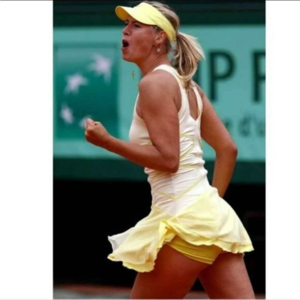 NIKE MARIA SHARAPOVA YELLOW LINE 9
KNIT TENNIS DRESS Women's Size L